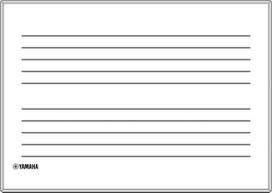 Staff Whiteboard (A4) with Musical Note Magnets ([Variety]) black