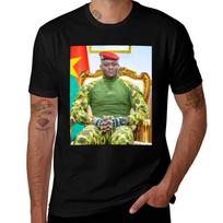 Captain Ibrahim Traoré: Burkina Faso President T-Shirt UV Sun Protection Tee Shirt 3XL beige