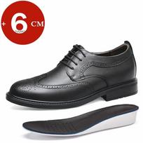 Didelio dydžio 50 Pakylantys batai 6CM Vyriški vidinis aukštį didinantis Brogues Odiniai batai Vyras Verslo Nematomi aukštį didinantys Vestuviniai batai 35 juoda