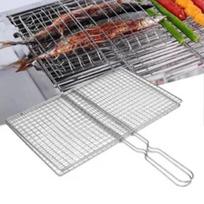 Nerūdijančio plieno BBQ nelipni kepimo krepšys, grotelių tinklelio kilimėlis, mėsai, daržovėms, kepsniams, iškylai, vakarėliui, kepsninės įrankis, karščiui atsparus A1 gray