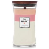 Woodwick Trilogy Blooming Orchard Scented Candle kvapioji žvakė, 609.5 g