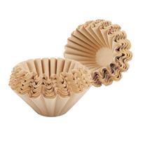 1-4 Cup Basket Coffee Filters, Natural Brown Paper, Biodegradable Disposable, 4.5cm Base Diameter, 7cm Side Height, 10cm ruda