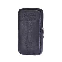Vyriškas odinis liemens ir pečių krepšys: Itin plonas, daugiafunkcis telefono dėklas 7 inch 18.5*10*2cm