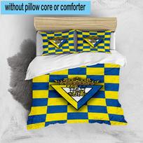 3PCS Cadiz Crest Design Bedding Set,Including 1pc Duvet Cover And 2pcs Pillowcases Perfect for Bedroom, Dormitory, Fan Christmas gift 135cm*200cm