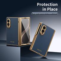 For Samsung Galaxy Z Fold 8  8 Ultra silicone-feel tempered glass screen protector with lens stand shockproof phone case Galaxy Z Fold 8 mėlyna