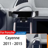 Car Phone Holder For Porsche Cayenne 2011-2022 GPS Special Gravity Navigation Mobile Bracket 360 Degree Rotating For Cayenne 11-15 black