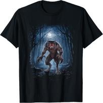 Werewolf Creature Cryptid Cryptozoology Folklore Wolf Man T-Shirt S juoda