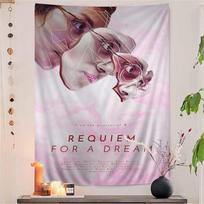 Requiem for A Dream 2000s Popular Classic Movies Anime Tapestry Art Science Fiction Room Home Decor Wall Art Decor 74x94cm(29x37in)
