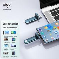 aigo U397 Dual Interface USB 3.2 SSD Flash Drive gray