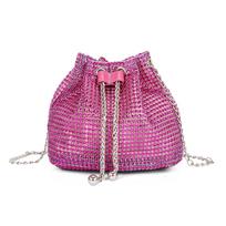 Elegant Crossbody Bucket Bag Carry Your Belongings in Style with Portable and Eye Catching Embellishment rožinė