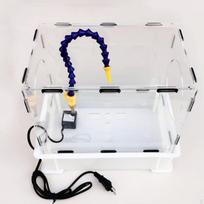 Acrylic Enclosed Grinding Dust Box Cover for Engraving Polishing Crafts white