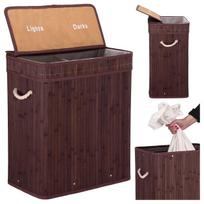 Kosz Na Pranie Bambusowy Z Pokrywą 100L Wenge