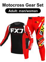 motocross gear set Enduro cross Jersey Pant Kits Racer Gear Set Off-road Mens Kits Women's mountain Downhill Motorcycle MX XL-36 red