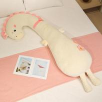 Ilgojo pupelio pūkinė pagalvė: Mergaičių naktinio staliuko kojų prispaudimo šoninė pagalvė, didelė vyriška atlošo pagalvė lovai ir miegamajam. 90cm (600g) no liner rožinė