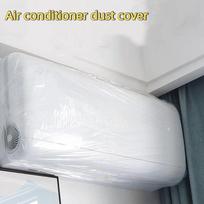 10PCS Transparent PE Disposable AC Dust Cover Universal Waterproof Dustproof Cover for Household & Commercial Air Conditioners A2