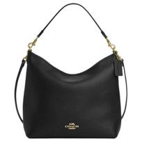COACH Laurel Karvės Odos Pečių Krepšys Didelis Moteriškas Juodas CY684-IMBLK One Size 1 black