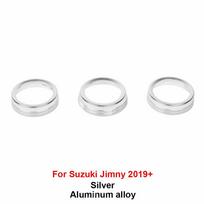 SHINEKA automobilio sidabro spalvos chromo vidaus apdailos dangtelio apdailos lipdukų priedai, skirti Suzuki Jimny 2022 2023 m. Automatic switch white
