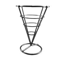 Metal Cone Basket Fry Holder French Fries Stand Snack Fried Display Rack sidabras