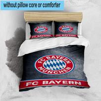 3pcs Munich FC Crest Printed Bedding Set Duvet Cover Closure Includes 1 Duvet Cover & 2 Pillowcases Bedding Sets Home Decor Gifts 135cm*200cm