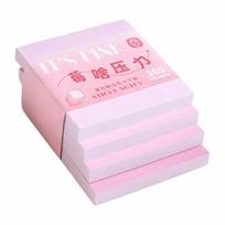 300pcs Square Sticky Notes Gradient Color Sticky Note Pads Self-Adhesive Note Pads  Annotation mėlyna