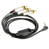 Juodas RCA Male Keitiklis PSP 2000 3000 Kabeliui Garso Kabeliai 3 RCA AV Kabelis juoda