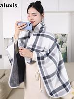 Fleece Throw Blanket with Heating Pad for Winter, Office Nap Blanket, Leg Warmer Cover 80x130cm bistras