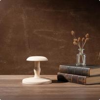 Wooden Hat Stand Natural Wood Fungus-Shaped Hat Stand Holder Sturdy Compact for Shop Owners, Boutique Counters brown
