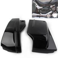1 poros motociklo ABS akumuliatoriaus šoninio dangtelio apsauga, skirta Yamaha V Star 650 DragStar 650 XVS650 XVS650A blizgus juoda