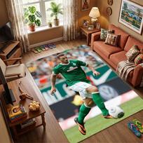 Werder Bremen Trainer Area Rug, Non-Slip Green Floor Mat with Football Player Print, Indoor Carpet for Soccer Fans 40x60cm( 15x23in ) brown