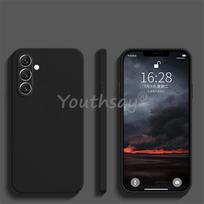 For Samsung Galaxy S24 FE Case Silicone Plain Protect Cover Samsung S25 FE S24 FE S23 S21 S22 Plus Ultra Cover Rubber Case S23 mėlyna