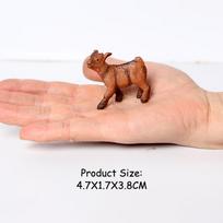 Toy animals figures Sheep Antelope Goat Argali Deer figurines Action figure Plastic models Child Toys Games Kids Gifts Miniature beige