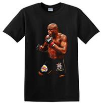 Anderson Silva MMA Fighter T Shirt Martial Arts Combat Sports Graphic Fan Tee M brown