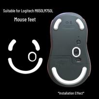 Logitech M650L/M750L Teflon Ice Mouse Feet Replacement Pads gray