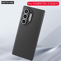 DEFENSE Kevlar Case For Samsung Z Fold 6 Carbon Fibre Back Cover Case for SAMSUNG Z FOLD 6 600D&For SAM Z FOLD6 black