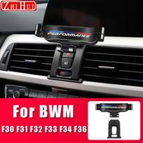 Car Phone Holder For BMW 3 4 5 7 Series X3 X4 X5 X6 3GT 5GT F30 F32 F10 F07 F25 F26 E70 E71 F15 Air Vent Mount Gravity For F15 F16Abz white