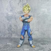 Dragon Ball Z Majin Vegeta Figuras Anime DBZ Super Saiyan Action Figure Toys 30cm Collection Model Gift for Children Ornaments gray
