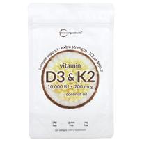 Micro Ingredients, Vitamin D3 and K2, 300 softgels