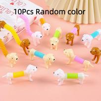 10pcs Fun and Creative Decompression Stretchable Dog Versatile Design Puppy Sausage Dog Stress Relief Toy Stretchable