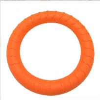 EVA Dog Chew & Pull Ring: Bite-Resistant Frisbee Toy for Interactive Training Large Ring 29cm orange