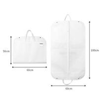 Non-Woven Extra Long Dust Cover Suit & Jacket Storage Bag white