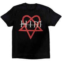 HIM Unisex T-Shirt: Heartagram (Large) L red