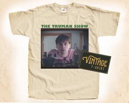 The Truman Show T-Shirt Tee Natural Vintage Cotton Movie Poster Beige All Sizes S M L XL 2X 3X 4X 5X XL gray