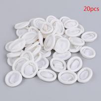 20vnt/100vnt vienkartiniai latekso guminiai pirštų lovytės rinkiniai pirštų galiukų apsauga pirštinė 20pcs white