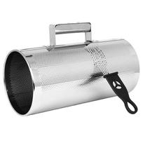 Metal Guiro Shaker Metal Guiro Instruments with Scraper Latin Percussions Instrument for Performances and Music Training 1 gray