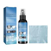 100ML Glasses Lens Cleaner Spray Removing Dust Anti Fog Sunglasses Cleaning Solution Spray Gentle Cleaning Refurbishment gray