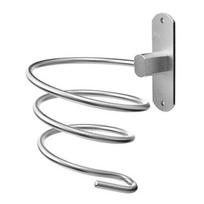 Wall Storage Hair Dryer Holder Aluminum Rack for Bathroom Use with Front Opening and Daily Counter Space Saving Design auksas