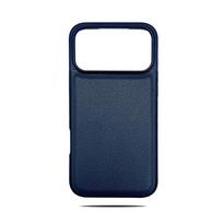Luxury Magnetic Phone Case for IPhone 18/17/16 Pro Max Palm Grain PU Leather Shockproof Protective Cover - Premium Quality iPhone 16 Pro Max tamsiai mėlyna