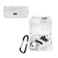 Tinka „Nothing ear“ (1) ausinių dėklas apsaugantis nuo kritimo silikoninis belaidžių „Bluetooth“ ausinių dėklas įkrovimo skyrius Nothing ear（2） skaidri