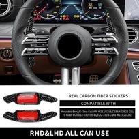 Carbon FIber Car Steering Wheel Paddle Shifter For Mercedes-Benz C E S Class W206 Facelift W213/S213/C238/A238 W223 EQS EQE Type1 Black gray