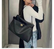 New Commuter Style Rodeobag Crossbody Leather Tote Bag Women's Bag Large Capacity Premium Underarm Bag brown